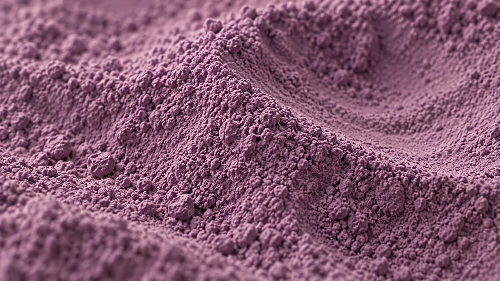 Macro view of purple ube powder with fine grains and natural texture
